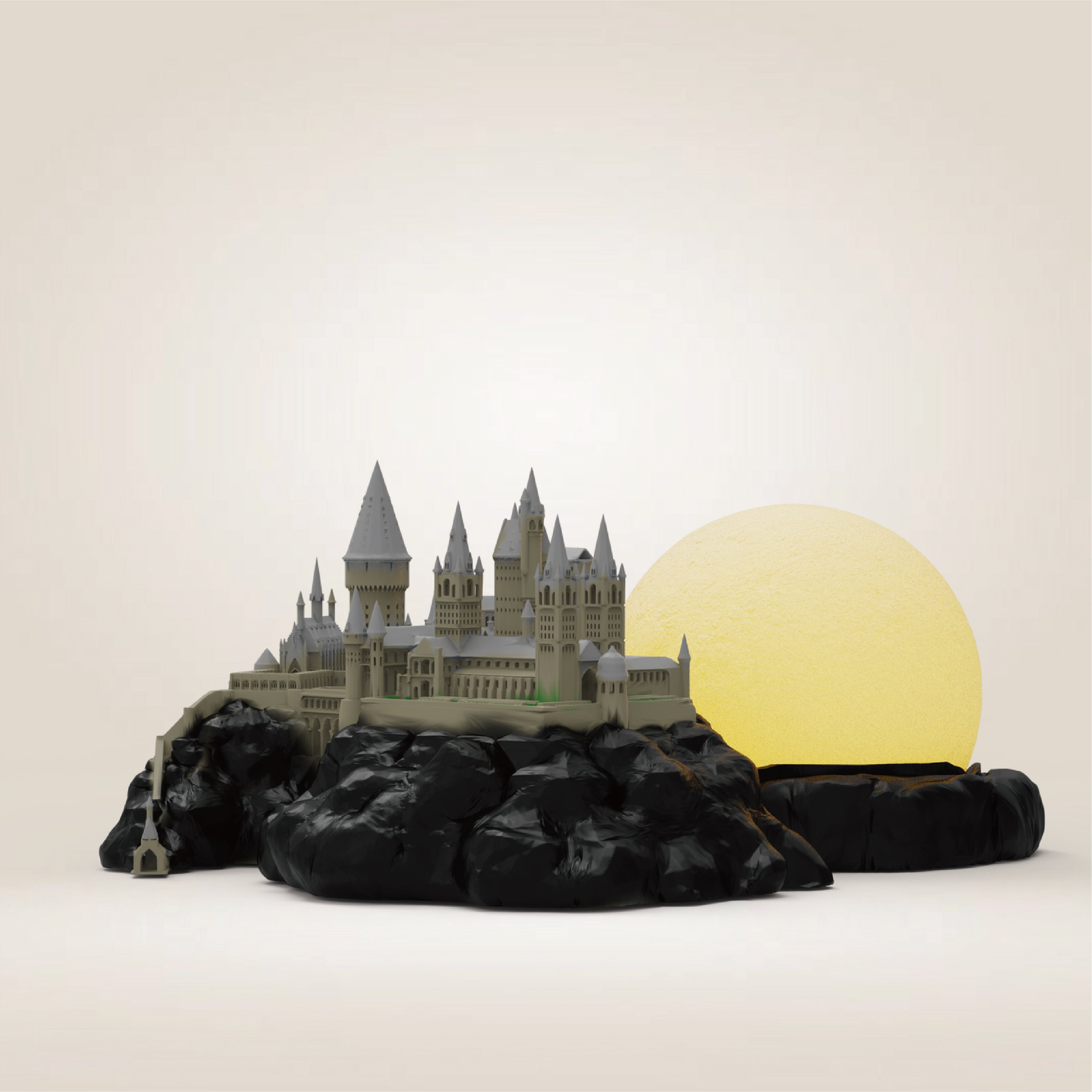 Hogwarts Castle Moon Lamp